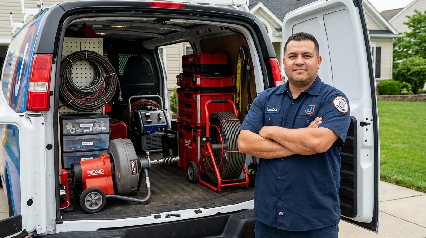 Professional drain cleaning equipment and Johns Plumbing LLC plumber in Mount Juliet